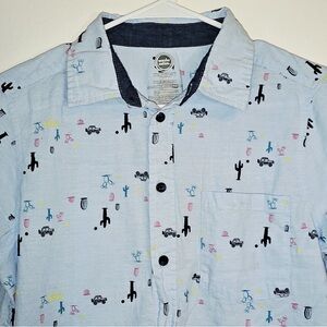 Wonder Nation Light Blue Shirt with Playful Print